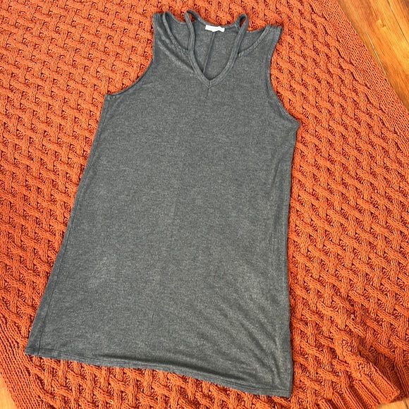 Charolette Russe Gray Tank Top Dress - Picture 1 of 5
